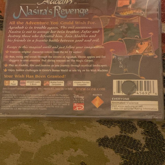 Disney’s Aladdin In Nasira’s Revenge PS1, Played Once PlayStation 1 - Picture 3 of 5